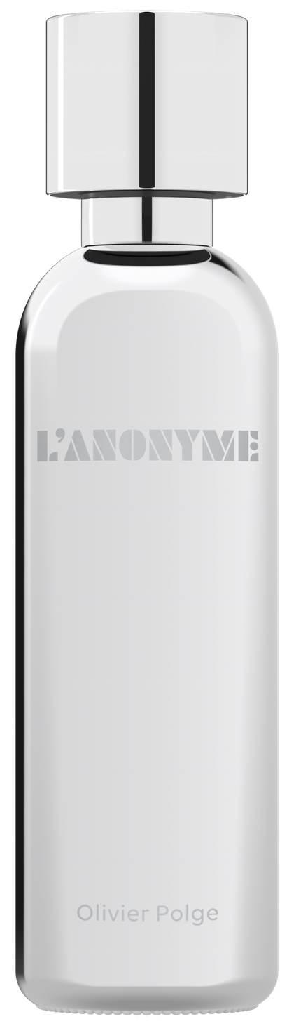 L'Anonyme: silver mirror body, grey frost print