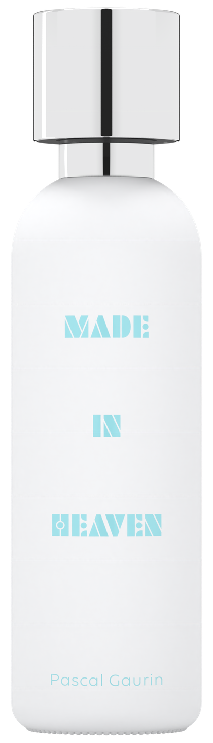 Made in Heaven: matte white coating, turquoise print